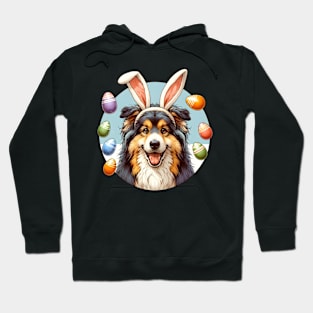 Bohemian Shepherd with Bunny Ears Celebrates Easter Joy Hoodie